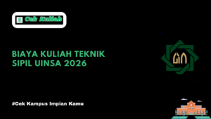 Biaya Kuliah Teknik Sipil UINSA 2026